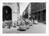 Fiat 600 Multipla leading a procession of Fiats, Italy, (late 1950s?) by Unknown