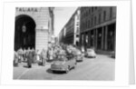 Fiat 600 Multipla leading a procession of Fiats, Italy, (late 1950s?) by Unknown