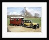 A 1928 Bean Short 14 with a 1926 Eccles Caravan by Unknown