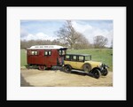 A 1928 Bean Short 14 with a 1926 Eccles Caravan by Unknown
