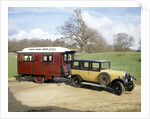 A 1928 Bean Short 14 with a 1926 Eccles Caravan by Unknown