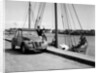 A Citroën 2CV on the quay at a harbour, c1957 by Unknown