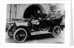 Chauffeur Charlie Keith at the wheel of a Humber, c1907 by Unknown