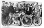 Bill Lacey and Tommy Atkins with a Norton bike, 1931 by Unknown