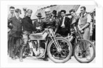 Bill Lacey and Tommy Atkins with a Norton bike, 1931 by Unknown