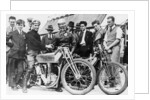 Bill Lacey and Tommy Atkins with a Norton bike, 1931 by Unknown