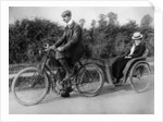 A motorcycle with a trailer, c1903 by Unknown