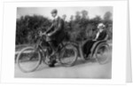 A motorcycle with a trailer, c1903 by Unknown