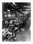 Interior of the Norton factory, showing the production line, 1929 by Unknown
