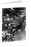 Interior of the Norton factory, showing the production line, 1929 by Unknown