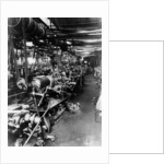 Interior of the Norton factory, showing the production line, 1929 by Unknown