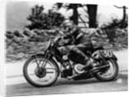 Stanley Woods on a 498cc Moto Guzzi bike, Isle of Man Senior TT, 1935 by Unknown