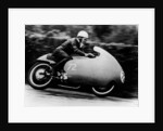 Possibly Bill Lomas, on a Moto Guzzi V8, 1957 by Unknown