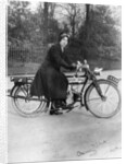 A woman on a Douglas motorbike by Anonymous