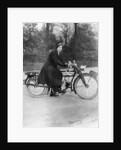 A woman on a Douglas motorbike by Anonymous