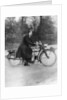 A woman on a Douglas motorbike by Anonymous