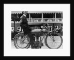 Syd Justien Tessier, on a 1910 Bat 3.5 Litre bike, (1910?) by Unknown