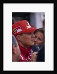 Michael Schumacher being interviewed, British Grand Prix, Silverstone, Northamptonshire, 1997 by Unknown