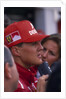 Michael Schumacher being interviewed, British Grand Prix, Silverstone, Northamptonshire, 1997 by Unknown