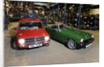 Austin Mini 1275 GT 1980 and MG Midget 1979 by Simon Clay