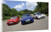 VW Golf GTi Renault Megane Sport R26R and Ford Focus RS 2009 by Simon Clay