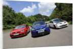 VW Golf GTi Renault Megane Sport R26R and Ford Focus RS 2009 by Simon Clay