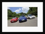VW Golf GTi Renault Megane Sport R26R and Ford Focus RS 2009 by Simon Clay