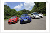 VW Golf GTi Renault Megane Sport R26R and Ford Focus RS 2009 by Simon Clay