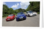VW Golf GTi Renault Megane Sport R26R and Ford Focus RS 2009 by Simon Clay