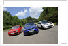VW Golf GTi Renault Megane Sport R26R and Ford Focus RS 2009 by Simon Clay