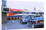 Traffic queue at level crossing in Brockenhurst, Hampshire by Unknown