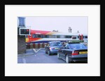 Traffic queue at level crossing in Brockenhurst, Hampshire by Unknown