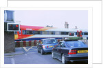 Traffic queue at level crossing in Brockenhurst, Hampshire by Unknown