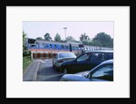 Traffic queue at level crossing in Brockenhurst, Hampshire by Unknown