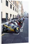 Motorcycle parking area, London 1999 by Unknown