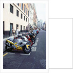 Motorcycle parking area, London 1999 by Unknown