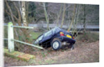 Fiat Uno crashed in to ditch by Unknown