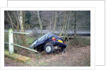 Fiat Uno crashed in to ditch by Unknown