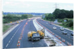 Roadworks at Contraflow on M27 Motorway, Hampshire by Unknown