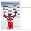 Matt Neal, Nissan driver, celebrates victory, 1999 British touring cars by Unknown