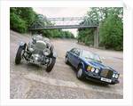 1991 Bentley Turbo R and 1930 Bentley 4.5 blower at Brooklands by Unknown