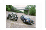 1991 Bentley Turbo R and 1930 Bentley 4.5 blower at Brooklands by Unknown
