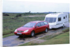 2002 Citroen C5 estate towing caravan by Unknown