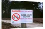 No cycling-Foot and Mouth closure 2001. New Forest by Unknown