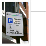 Residents parking only sign by Unknown