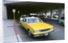 Yellow taxi cab at airport by Unknown