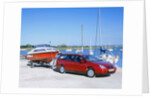 2002 Citroen C5 hdi towing a boat by harbour by Unknown