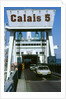 Cars boarding ferry at Calais by Unknown