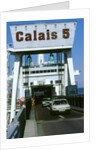 Cars boarding ferry at Calais by Unknown