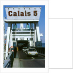 Cars boarding ferry at Calais by Unknown
